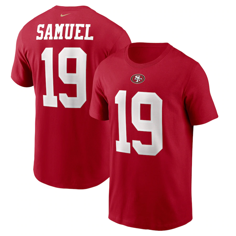 Men's San Francisco 49ers Deebo Samuel Nike Scarlet Player Name ...
