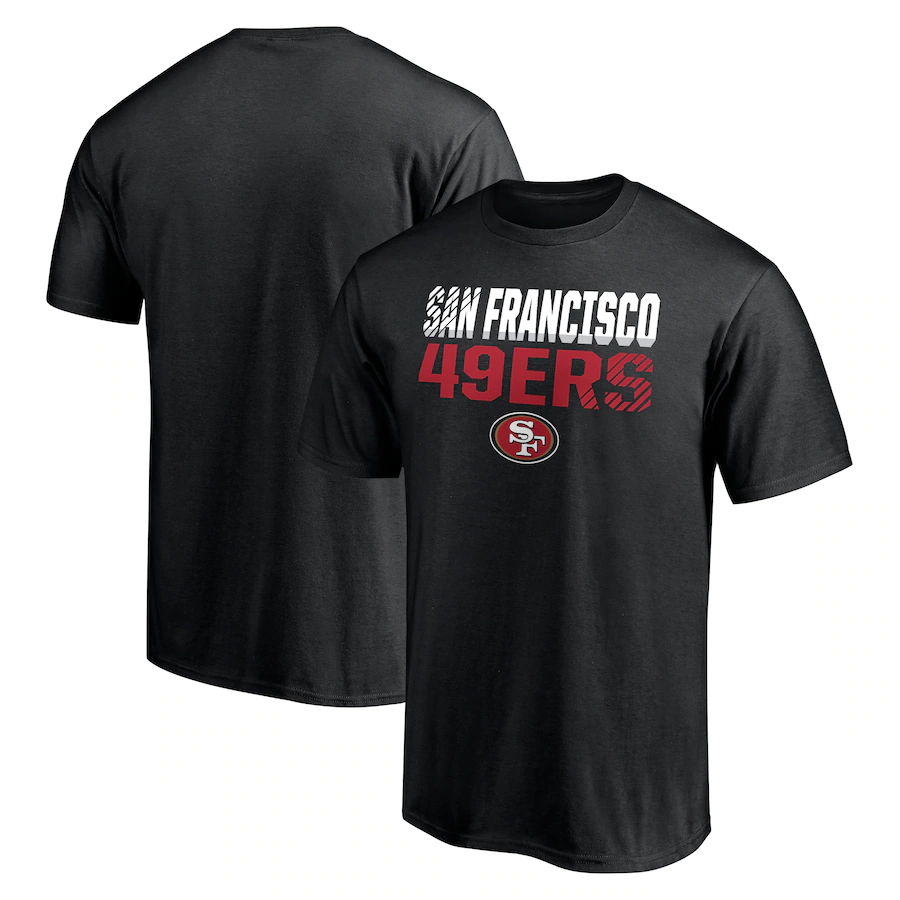 Men's San Francisco 49ers Black Logo Fade Out T-Shirt