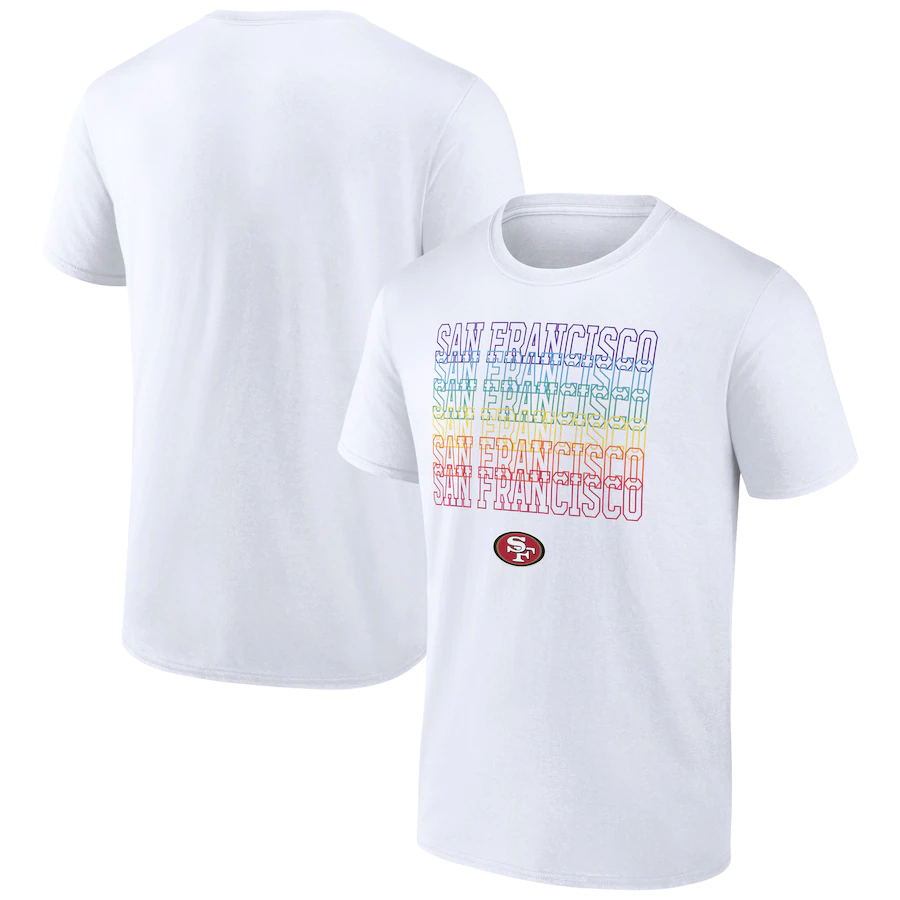 Men's San Francisco 49ers White City Pride Logo T-Shirt