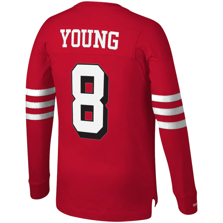 Men's San Francisco 49ers Steve Young Mitchell & Ness Scarlet 1994